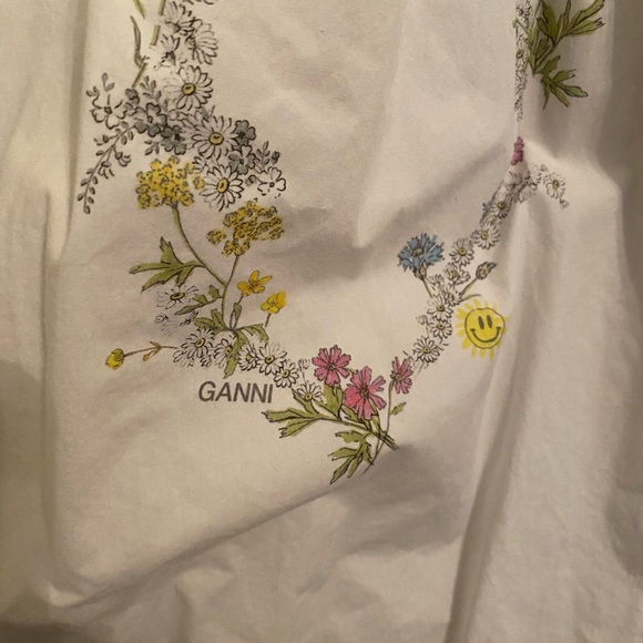 Ganni Floral organic babydoll minidress - Picture 6 of 6